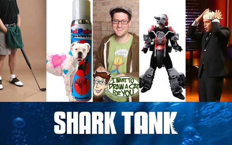 Five weird Shark Tank products (Image via Sportskeeda)