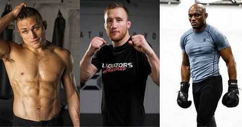 Drew Dober (left), Justin Gaethje (centre) and Kamaru Usman (right) [Image Credit: @drewdober, @justin_gaethje & @usman84kg via Instagram]