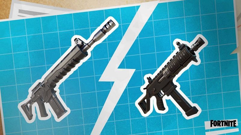 Fortnite Combat Assault Rifle vs Combat SMG (Image via Fortnite)