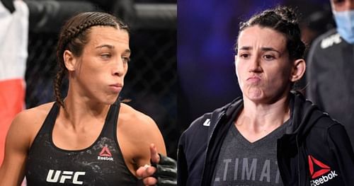 Joanna Jedrzejczyk (left); Marina Rodriguez (right)