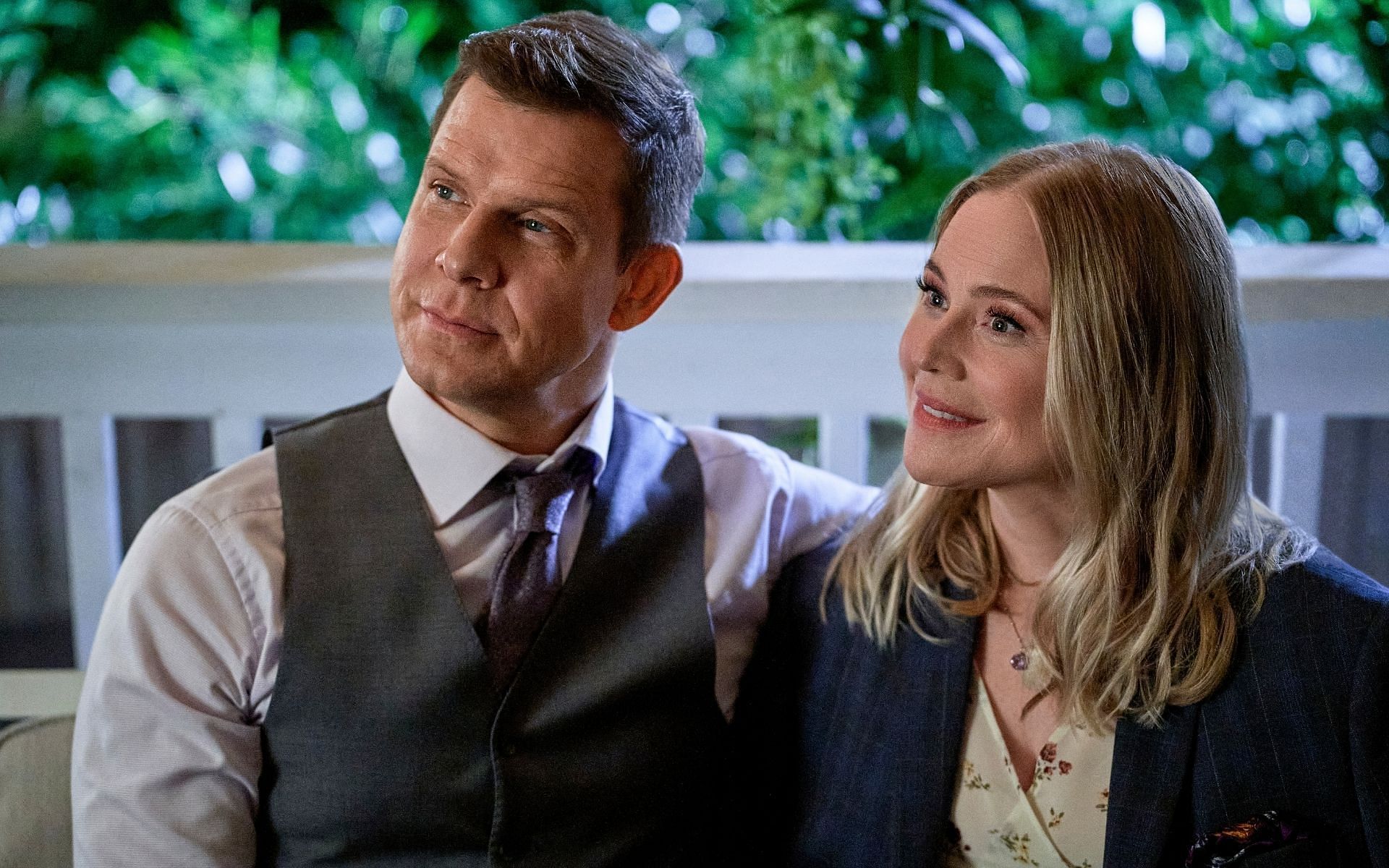Eric Mabius and Kristin Booth in Signed, Sealed, Delivered: The Vows We Have Made (Image via Hallmark)