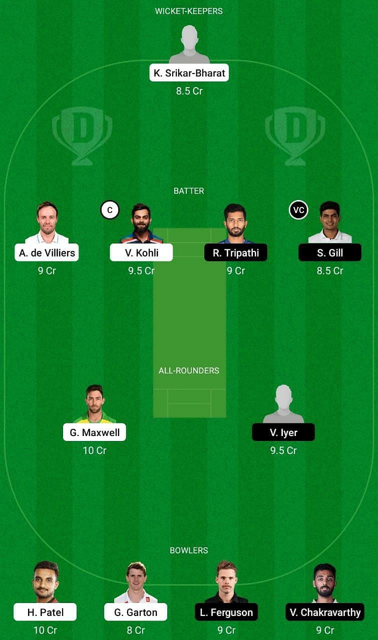 RCB vs KKR IPL 2021 Dream11 Tip #1