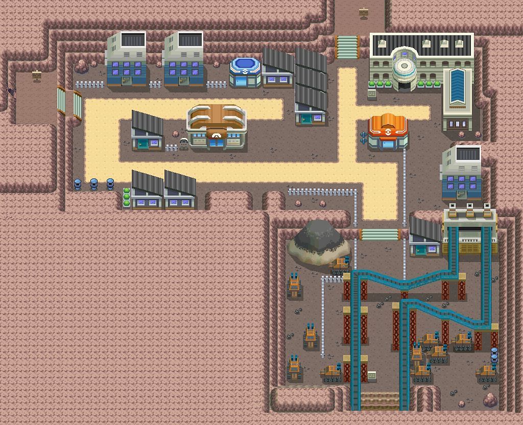 Oreburgh City in Pokemon Diamond and Pearl. (Image via Game Freak)