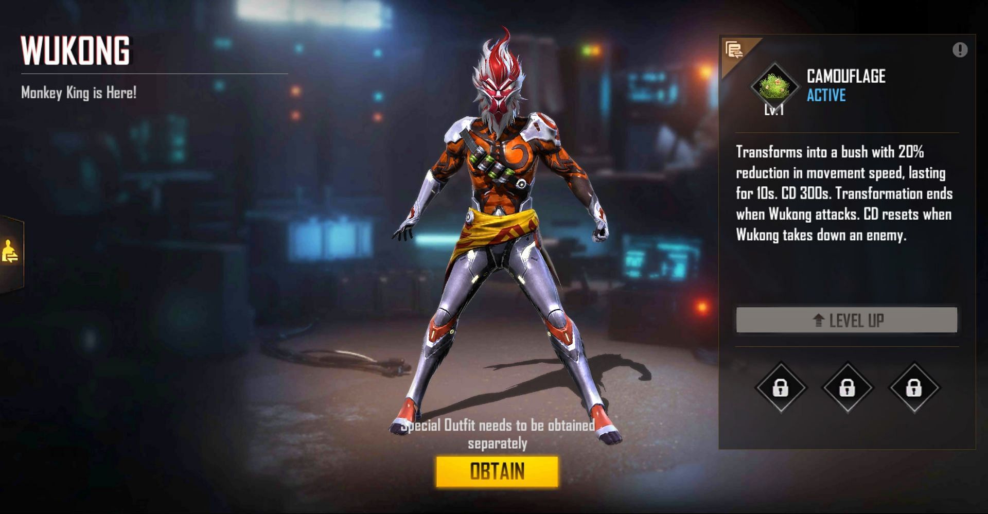 Wukong was nerfed in the previous update (Image via Free Fire)