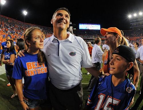 Urban Meyer with his family in happier times