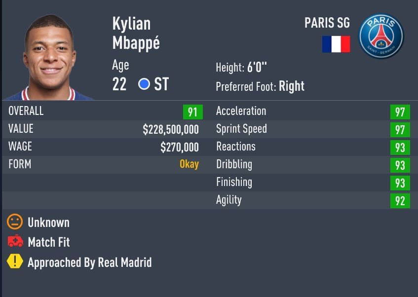 Kylian Mbappe is featured on the cover for FIFA 22 (Image via Sportskeeda)