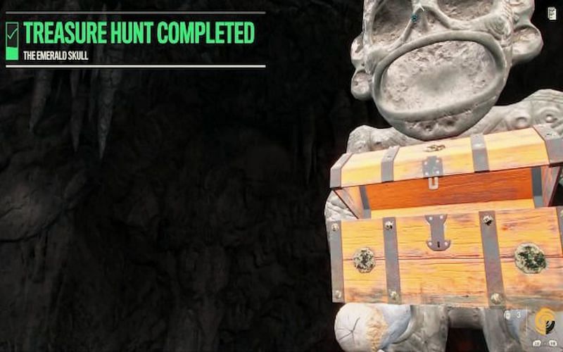 The Emerald Skull hunt completed in Far Cry 6. (Image via Ubisoft)
