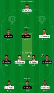Dream11 Team for VCA Yellow vs VCA Red - VCA T20 2021.