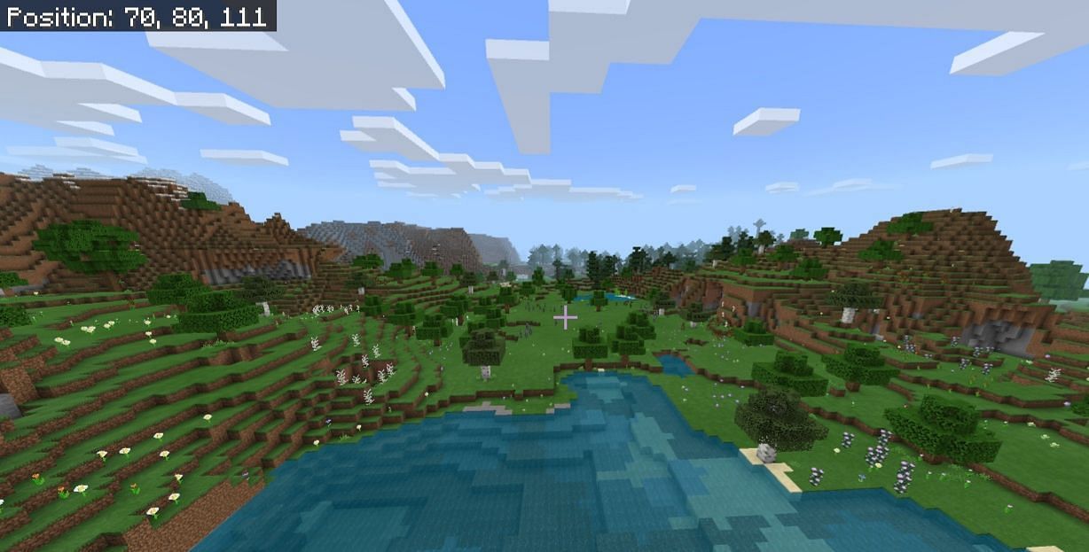 The flower valley and village seed (Image via Minecraft)