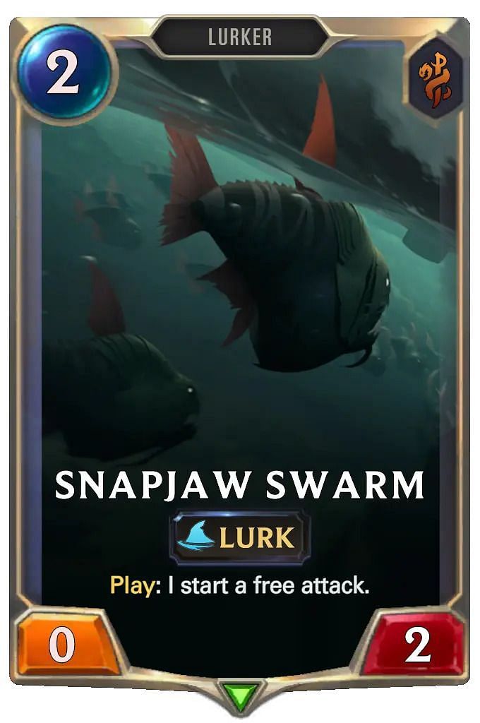 Snapjaw Swarm is a great trigger for lurk on defensive turns (Image via Riot Games)