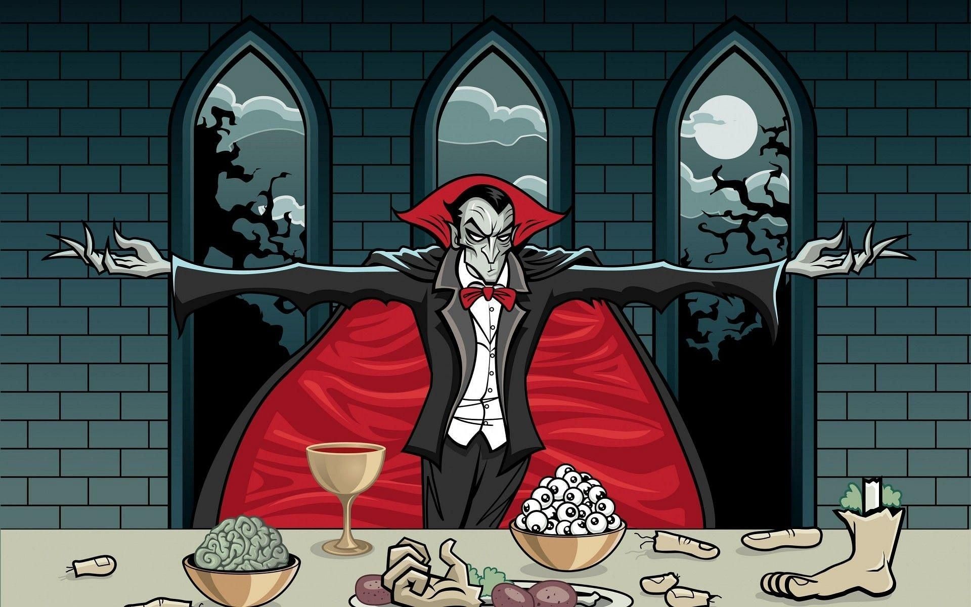 Visual representation of Count Dracula (image via Wallpaper Cave)