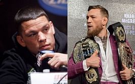 "If I do, I'm gonna hit the target" - Nate Diaz claims he can throw a better first pitch than Conor McGregor