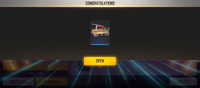 The rewards can be claimed from mail (Image via Free Fire Max)