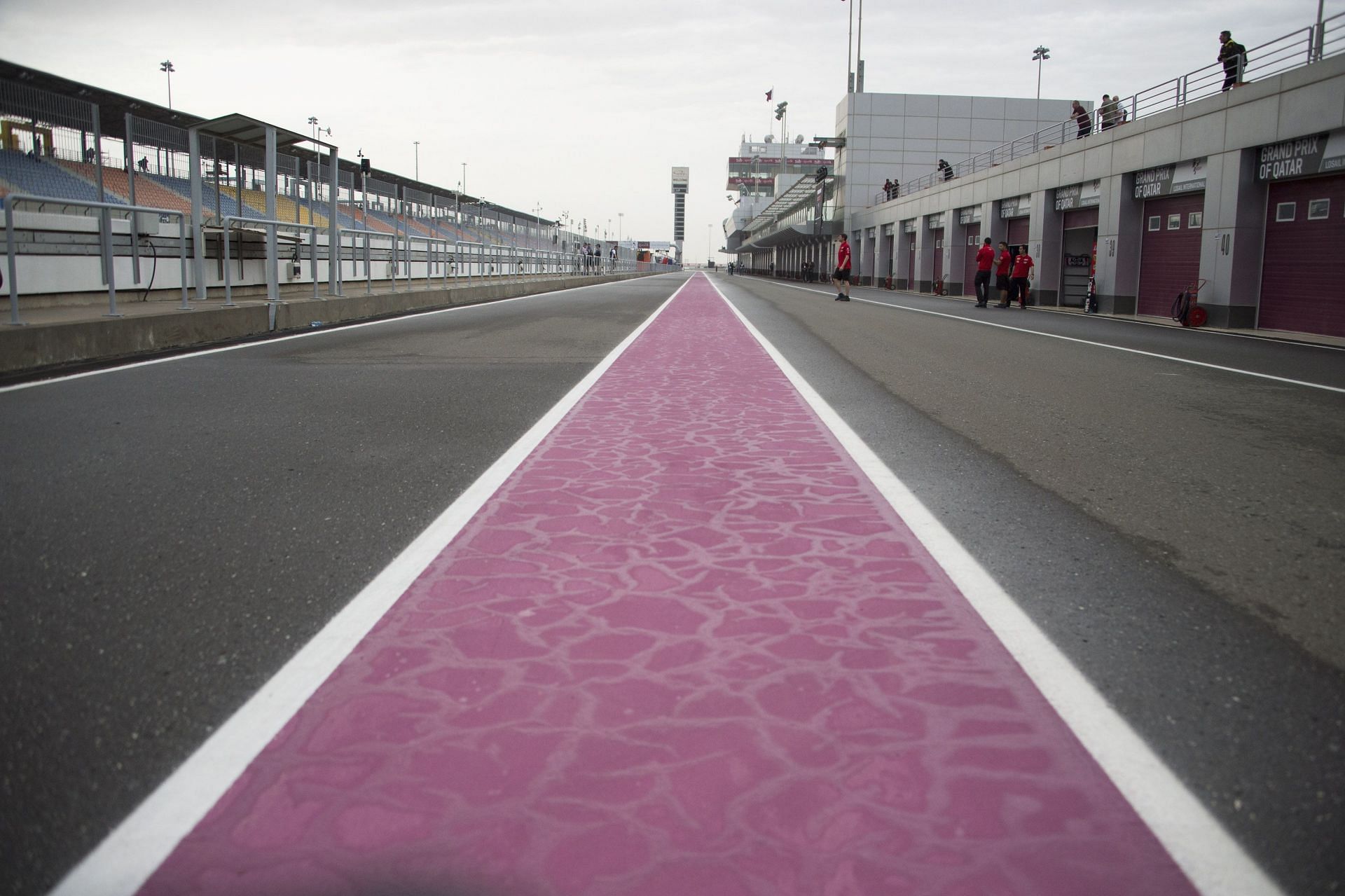 The Losail Intenational Circuit pitlane will be modified for the Qatar GP. (Photo by Mirco Lazzari gp/Getty Images)