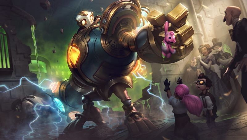 The Victorious Blitzcrank skin is available to all League of Legends players who reach Gold or higher (Image via Riot)