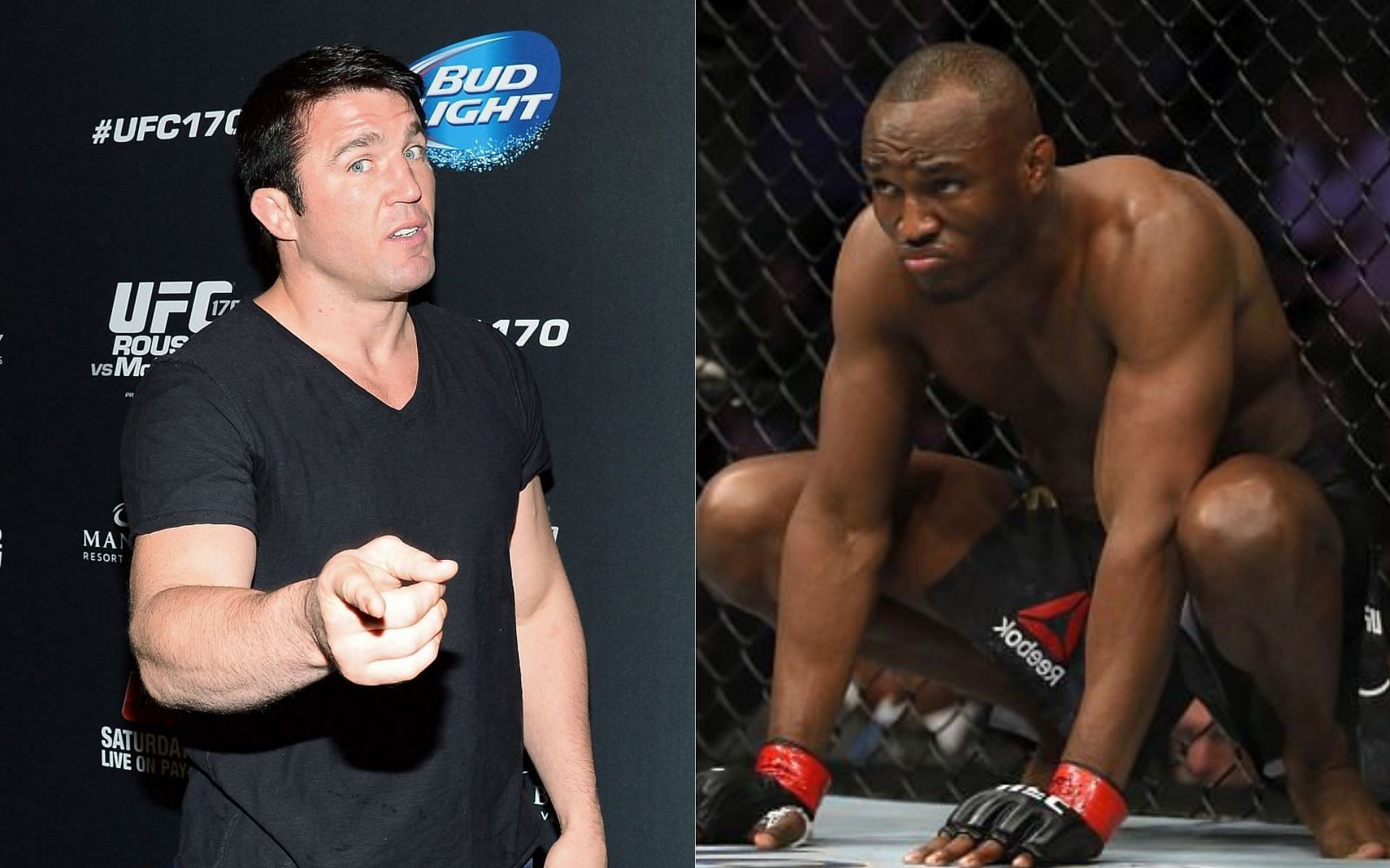 Chael Sonnen (left) and Kamaru Usman (right)