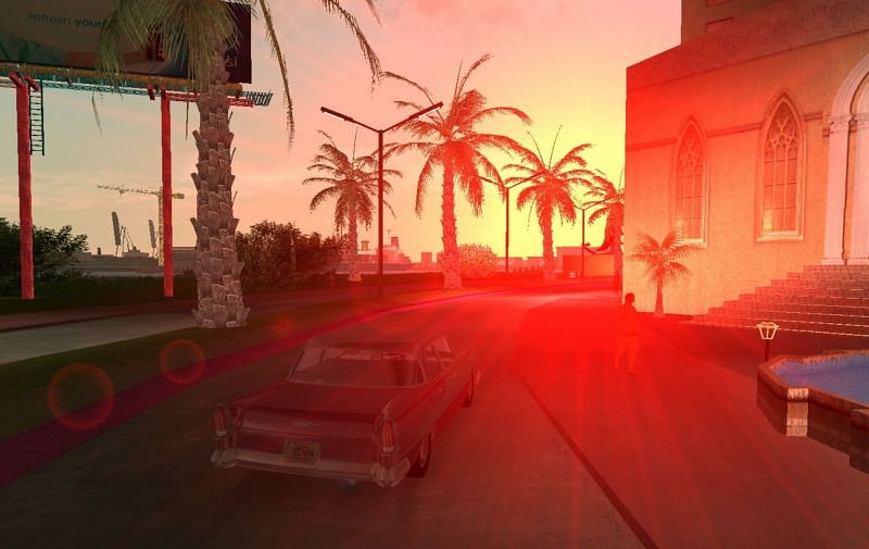 Vice City has a limited selection of graphics mods (Image via Trilha, ModDB)