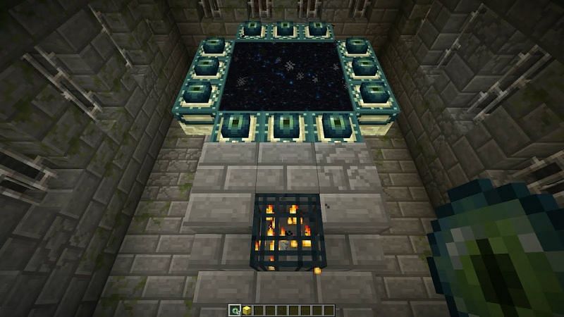 The end portal room of a stronghold (Image via Mojang/William Goosen on Youtube)