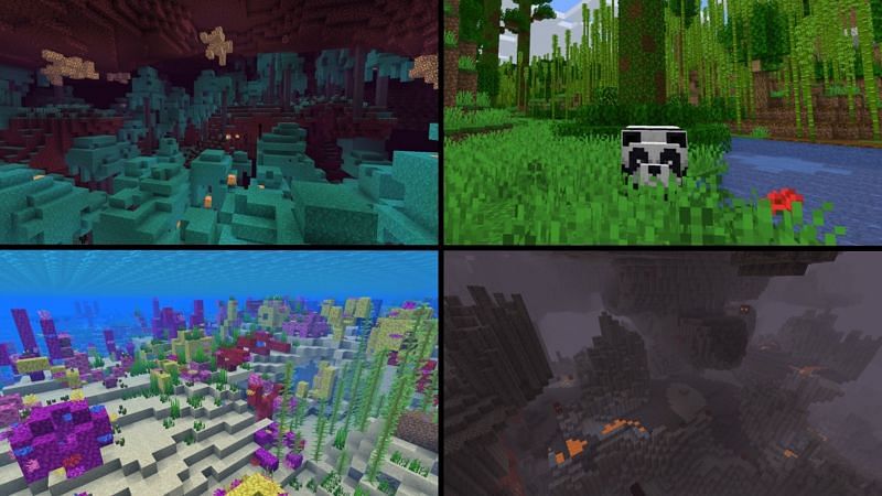 With a growing number of biomes in Minecraft, finding all of them can take time if players have no help (Image via Mojang).
