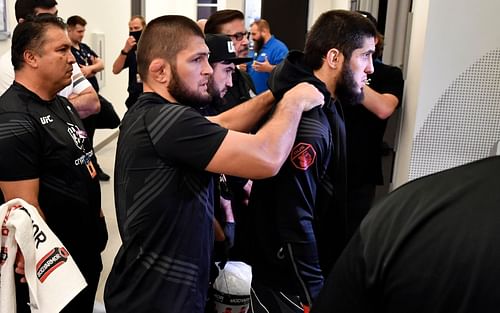 Khabib Nurmagomedov and Islam Makhachev [Photo via @ufc on Twitter]