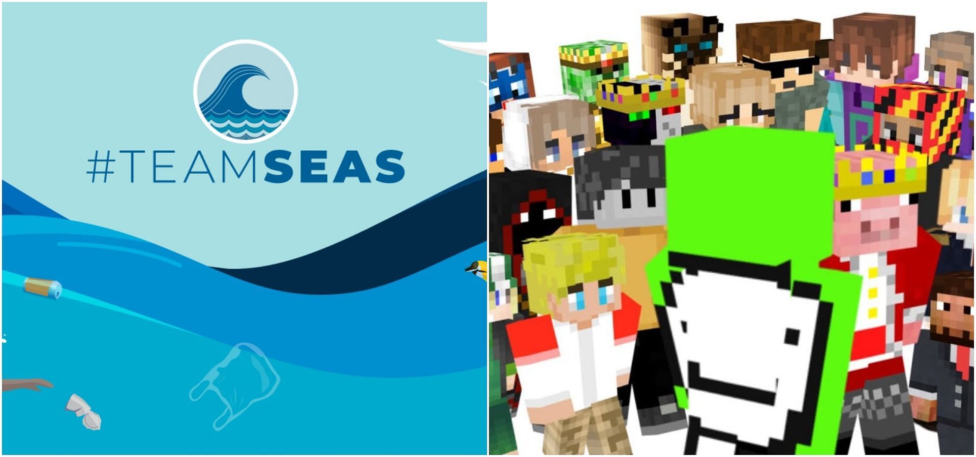 Team Seas and Dream SMP (Image via Team Seas and Twitter)