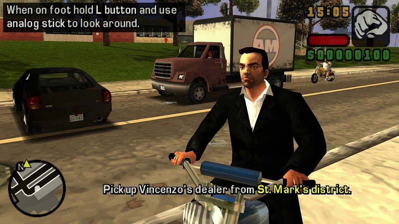 Liberty City Stories removes some of GTA 3&#039;s less desirable traits (Image via Rockstar Games)