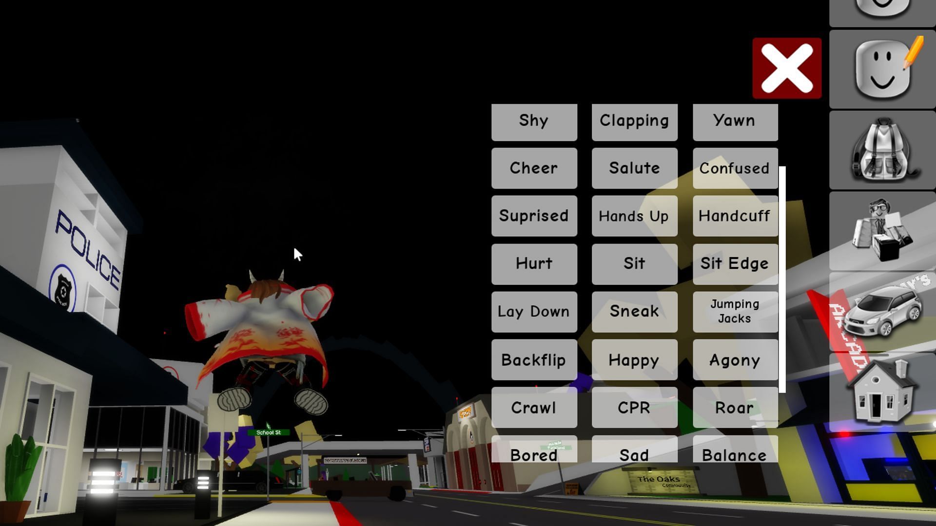 The flying exploit is hard to control. (Image via Roblox)