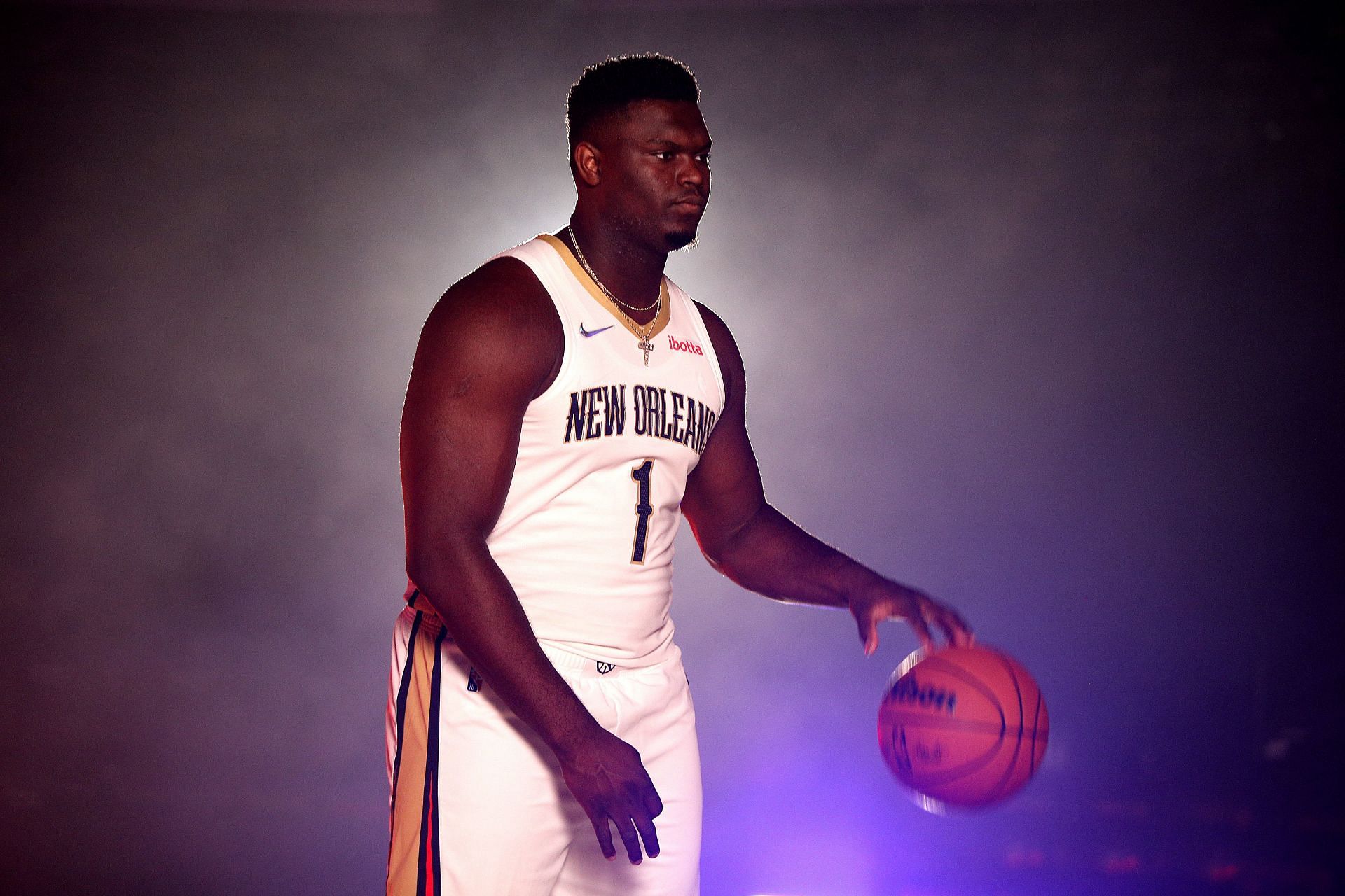 Zion Williamson at New Orleans Pelicans Media Day