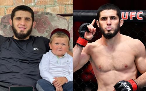 Islam Makhachev and Hasbulla (left); Islam Makhachev (right) (*Images courtesy: @hasbulla_466 Instagram; Getty)