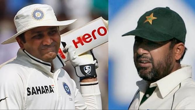 When Virender Sehwag asked Inzamam-ul-Haq to move the long-on fielder and then hit a 6 over long-on