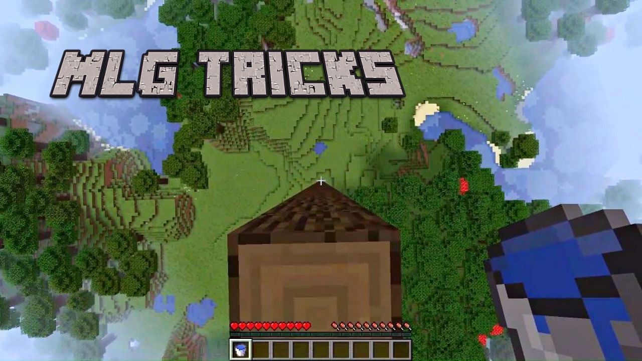MLG Tricks in Minecraft (Image via Minecraft)