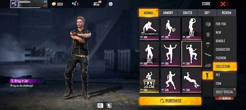 Bring It On emote in Free Fire Max (Image via Garena)