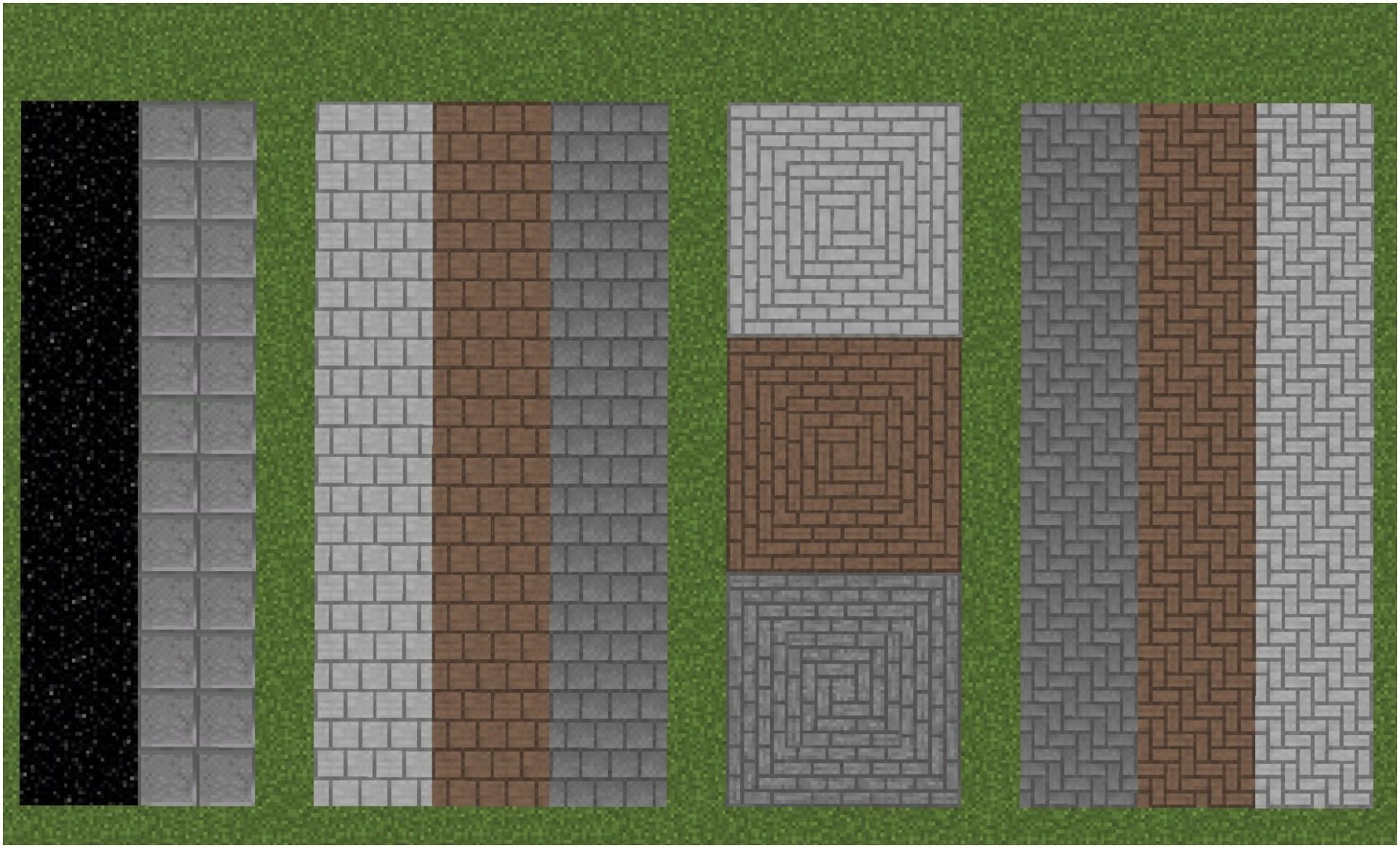 Some flooring ideas in Minecraft (Image via Minecraft)