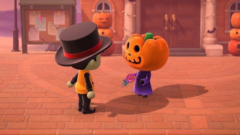 Jack, the Pumpkin Czar, will show up on the island at 5:00 PM local time (Image via Nintendo)