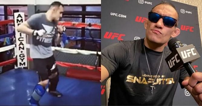Watch: Tony Ferguson hilariously shakes a leg in the boxing ring on occasion of Hispanic Heritage Month