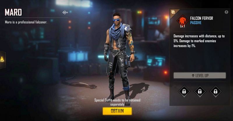 Maro is the in-game persona of Mohamed Ramadan (Image via Free Fire)