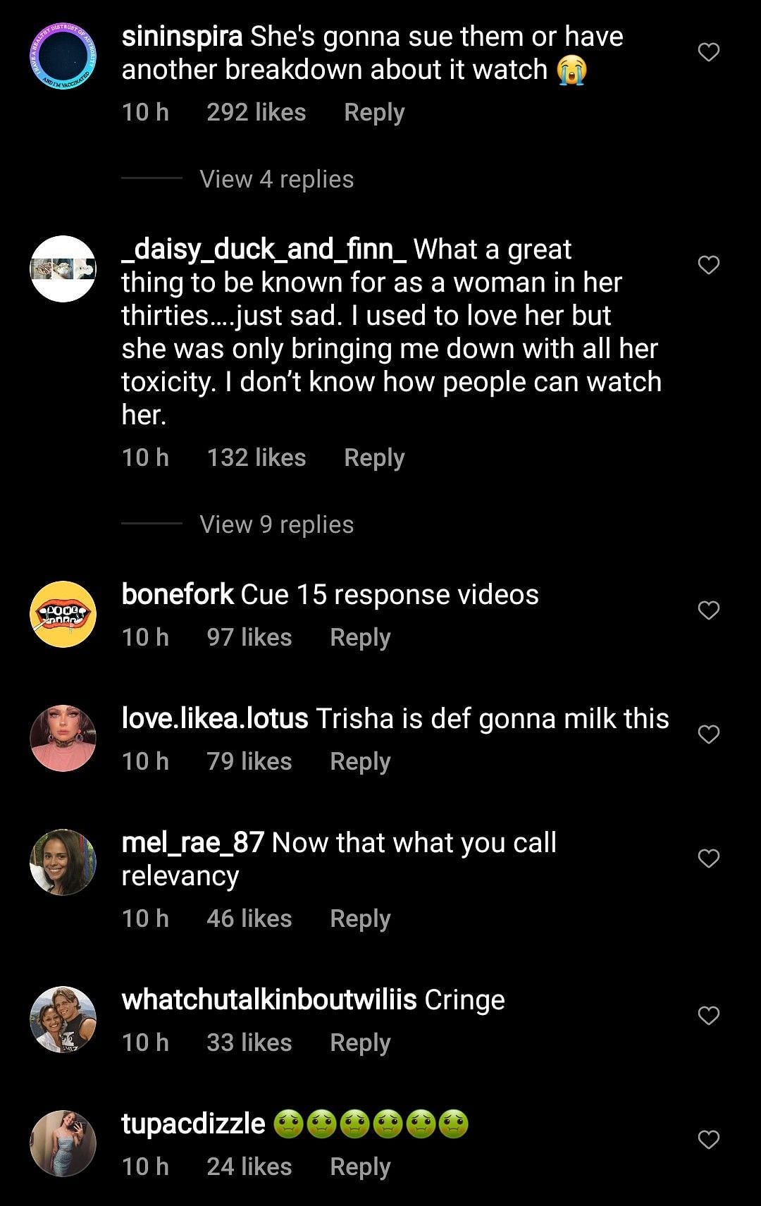 Internet reacts to Trisha Paytas being mentioned on the show 1/3 (Image via defnoodles/ Instagram)