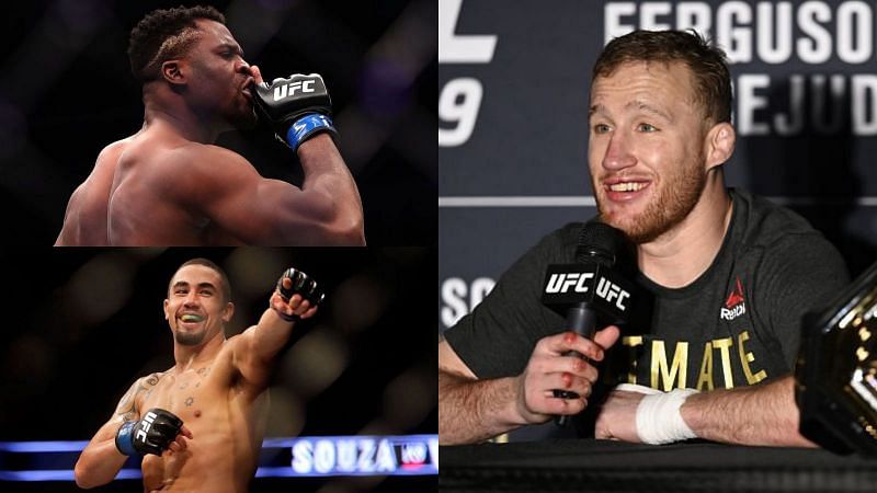 Justin Gaethje names Francis Ngannou and Robert Whittaker as his favorite fighters to watch