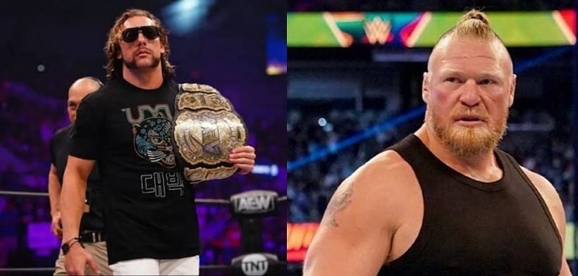 Kenny Omega and Brock Lesnar in AEW and WWE, respectively.