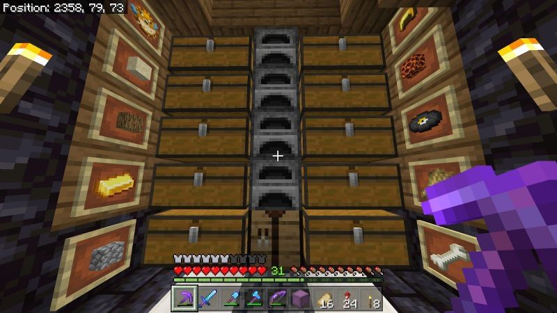 A room full of chests  (Image via Mojang)