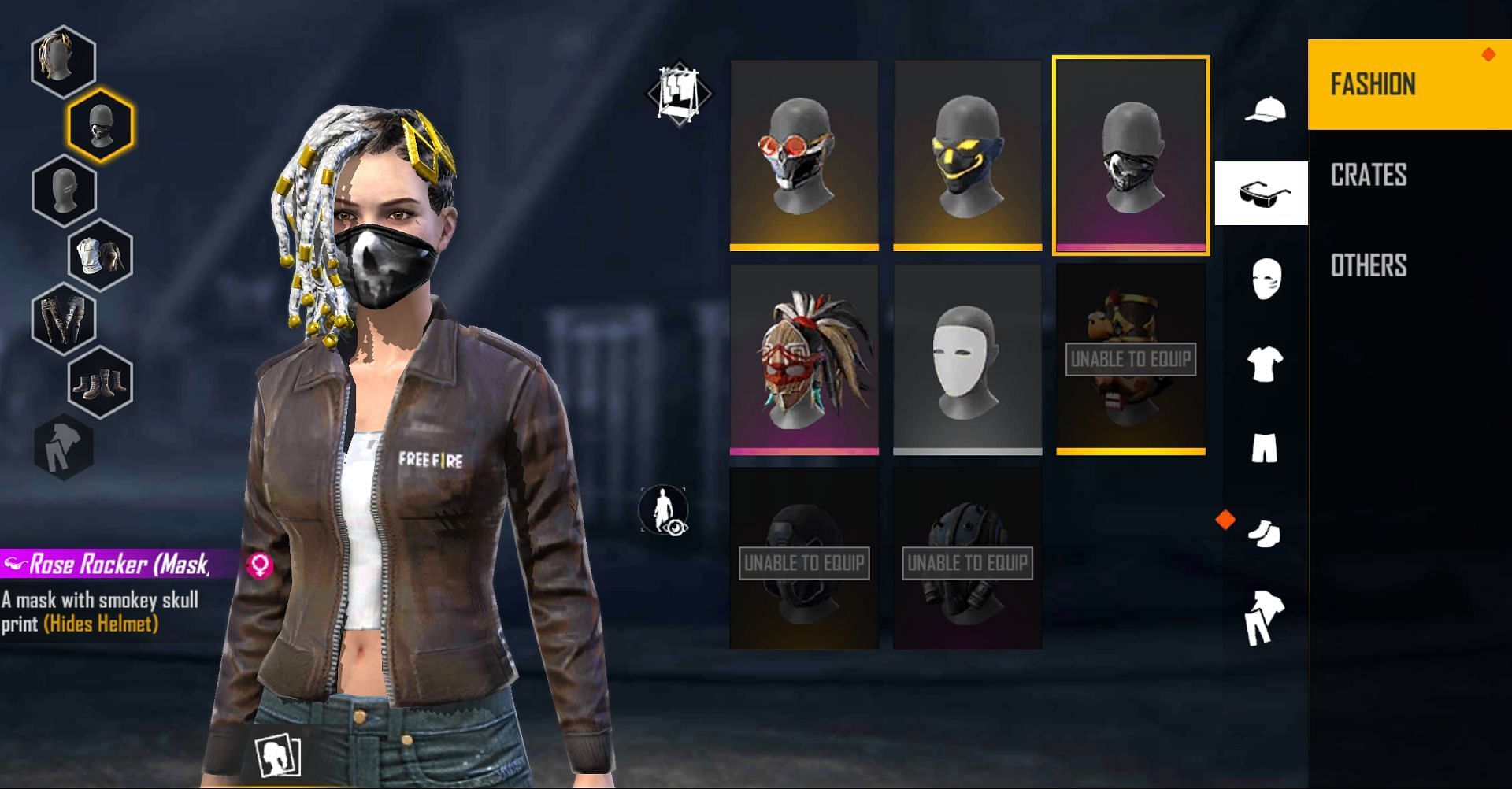 Black Rose Rocker (Mask) (Image via Free Fire)