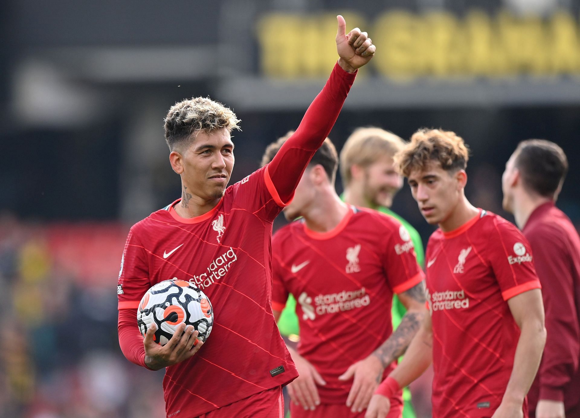 Firmino took home the match ball for his excellent hat-trick.