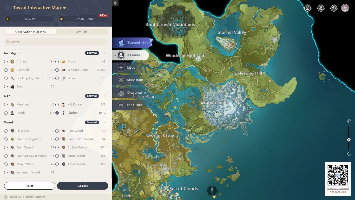 Teyvat interactive map