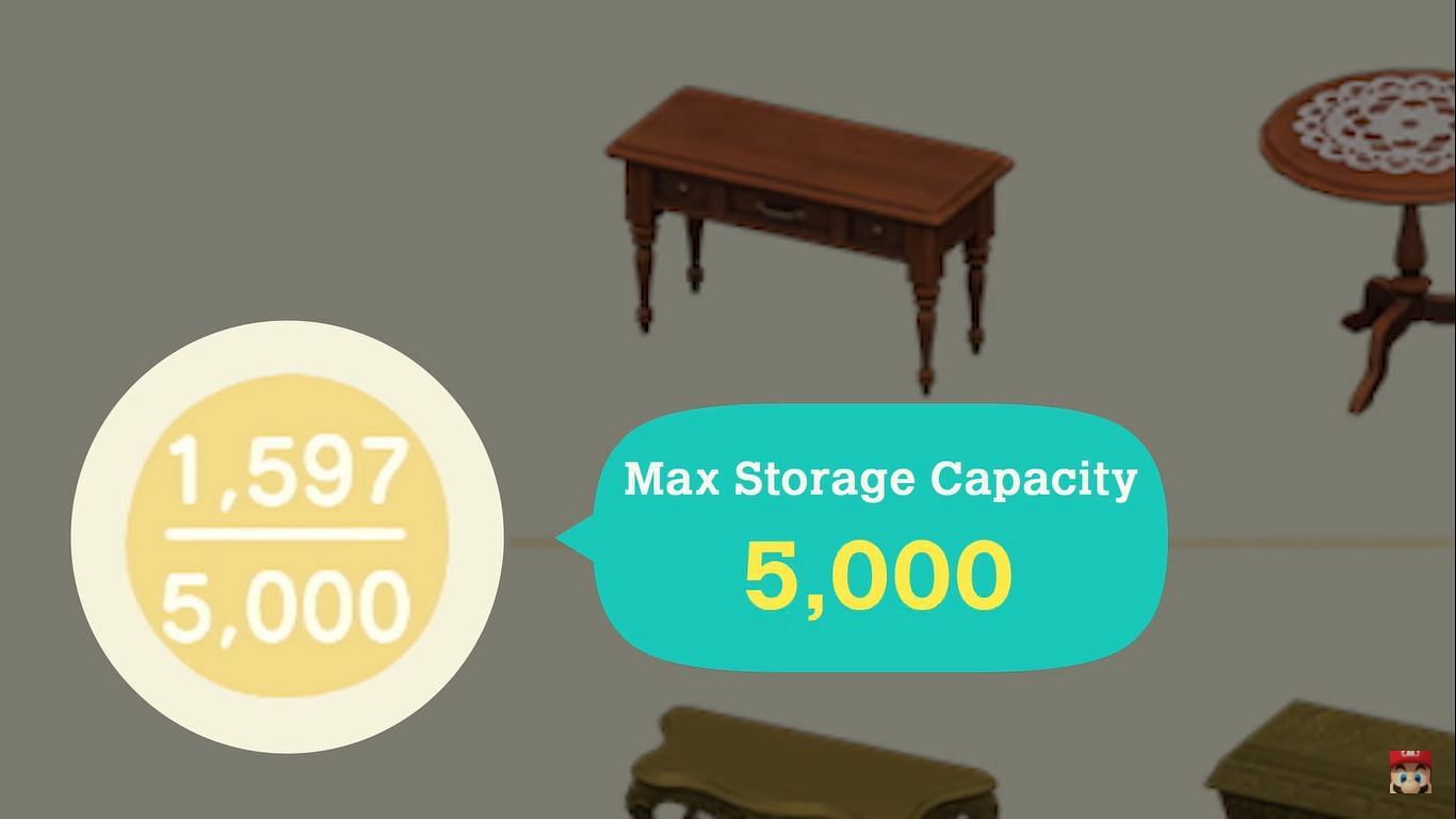 Animal Crossing players will now be able to hold 5,000 items (Image via Nintendo)