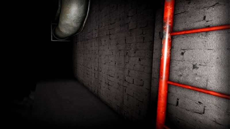 Dark corridor in a scary roblox game