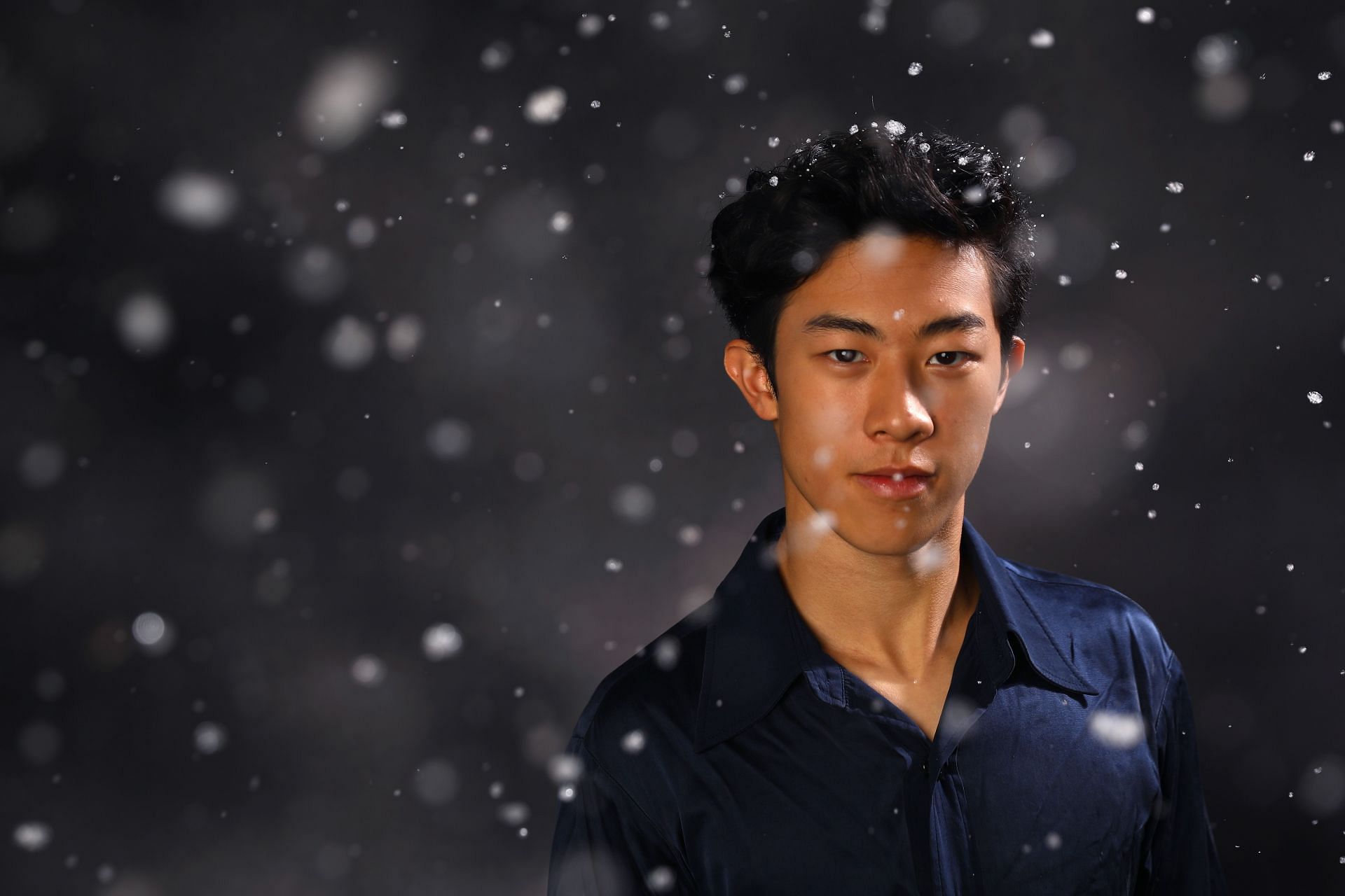 Nathan Chen at a media summit.