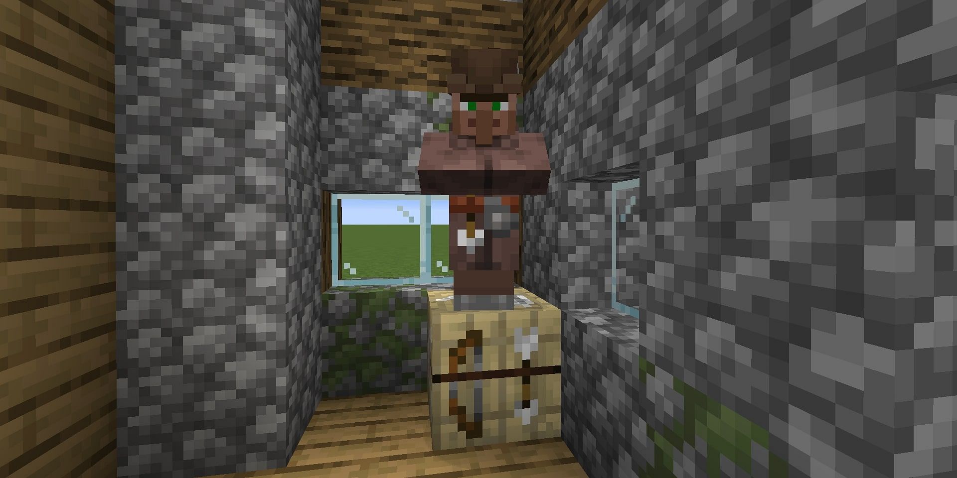 Fletcher villager in Minecraft (Image via Mojang)