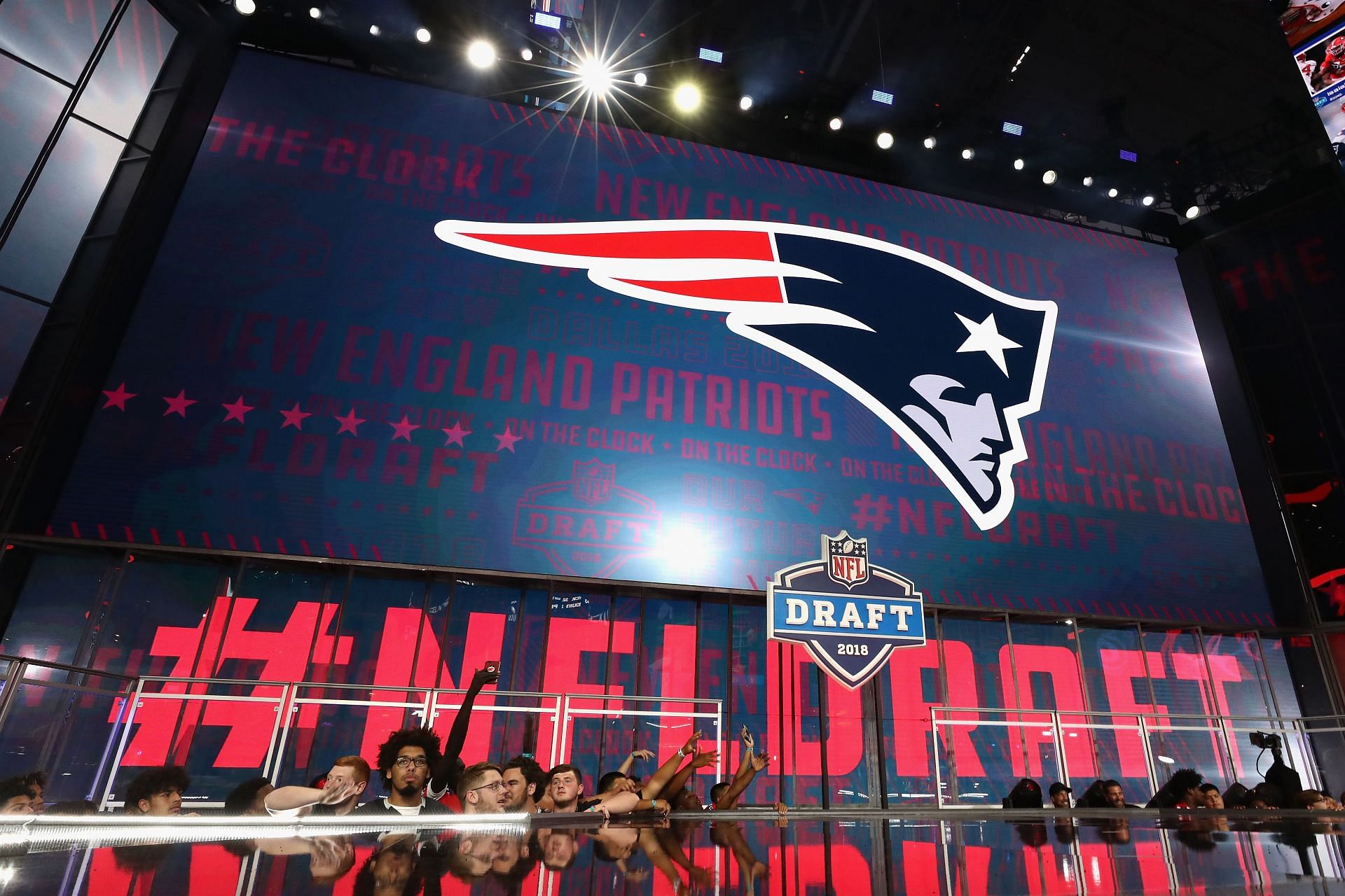 Patriots signage at the 2018 NFL Draft (Photo: Getty)