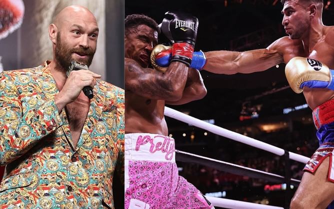 "That's what clever people do" - Tyson Fury claims Tommy looked 'terrible' against Anthony Taylor on purpose to secure a fight with Jake Paul