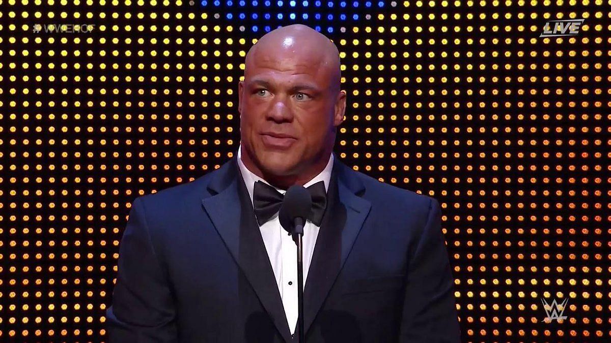 Kurt Angle was inducted into the 2017 WWE Hall of Fame
